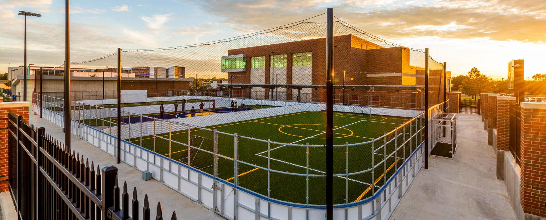 Outdoor fields at the Morris Recreation Center.